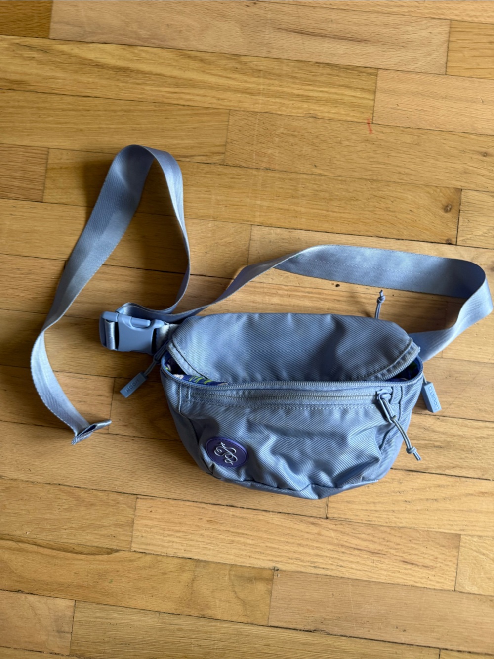 Light Blue Women’s Crossbody Belt Bag - Baboon to the Moon